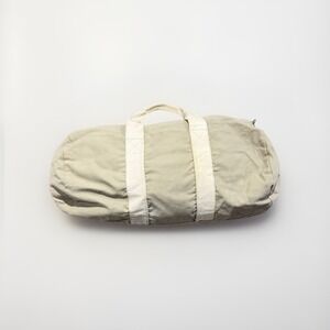 GAP Beige Canvas Duffel Bag Cotton Travel Gym Overnight Weekender